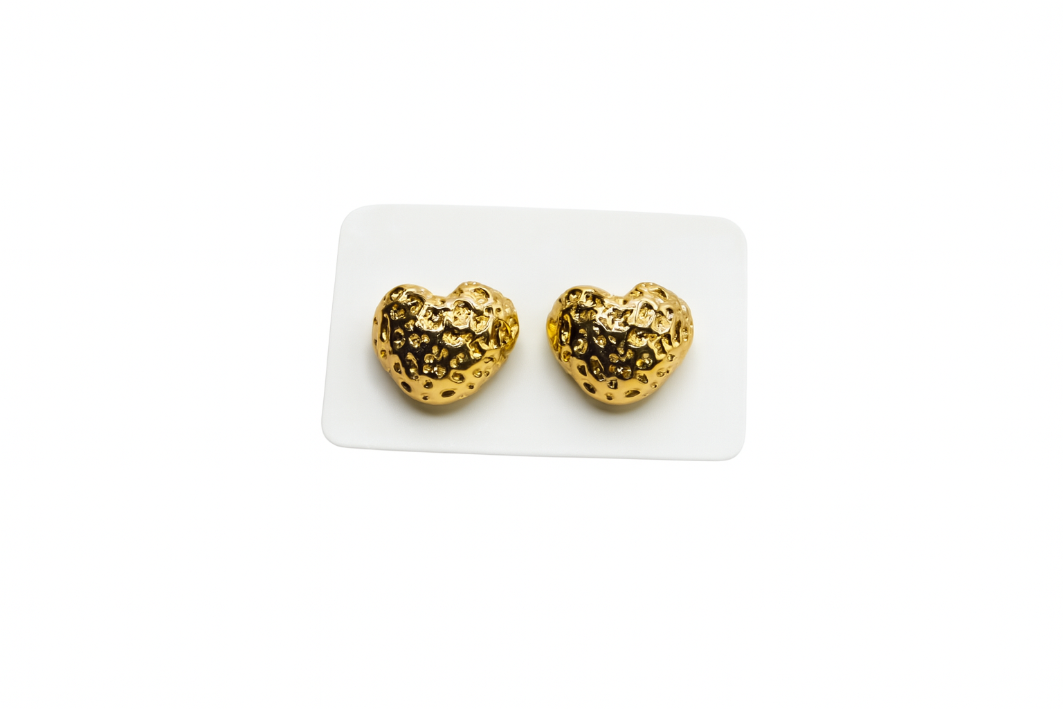 Gold heart studs