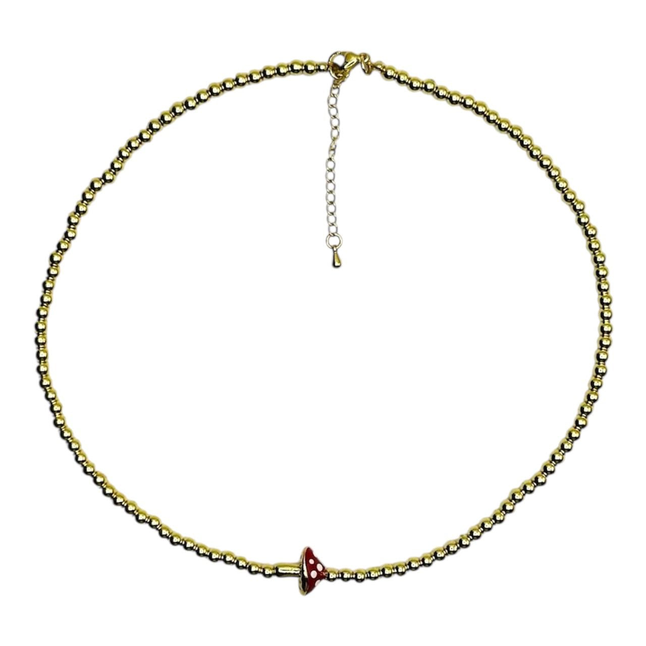 Red mushroom necklace