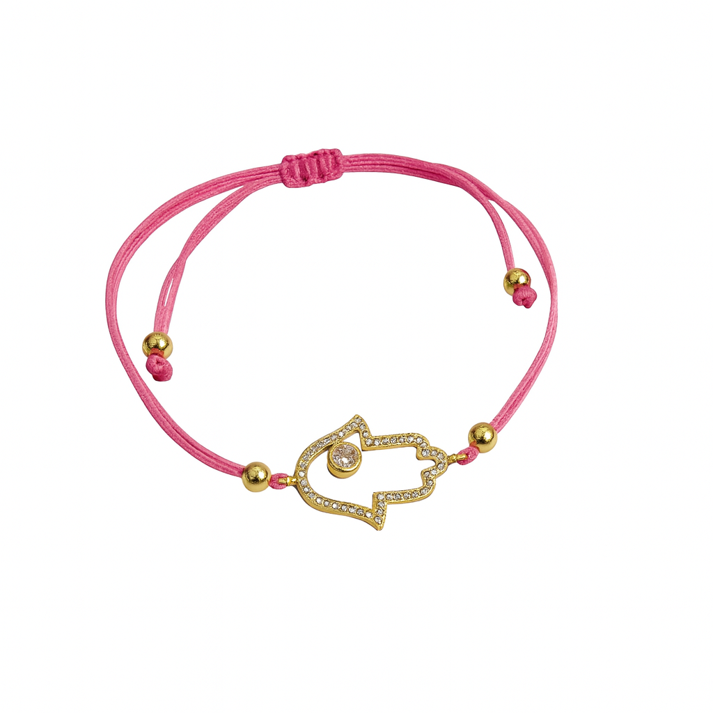 Hamsa pink bracelet