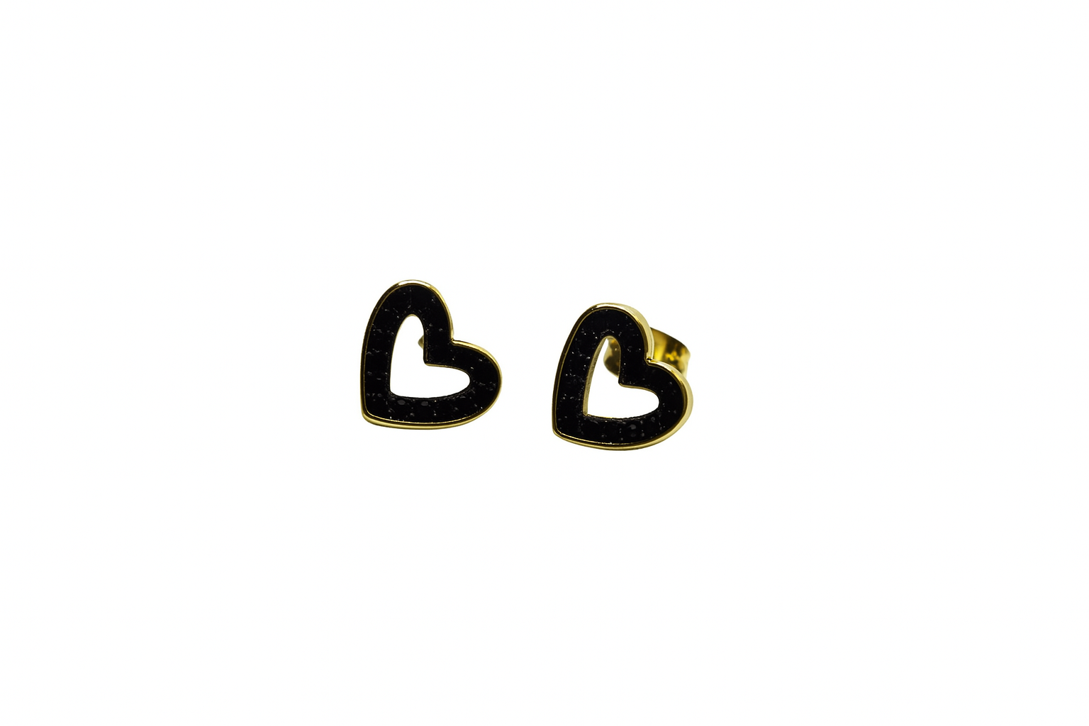 Black crystal studs