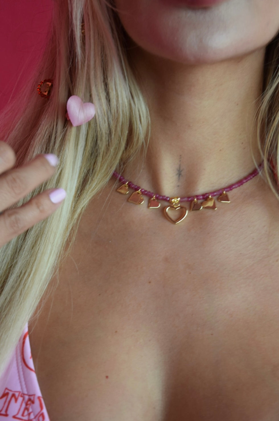 Mini Pink Heart necklace