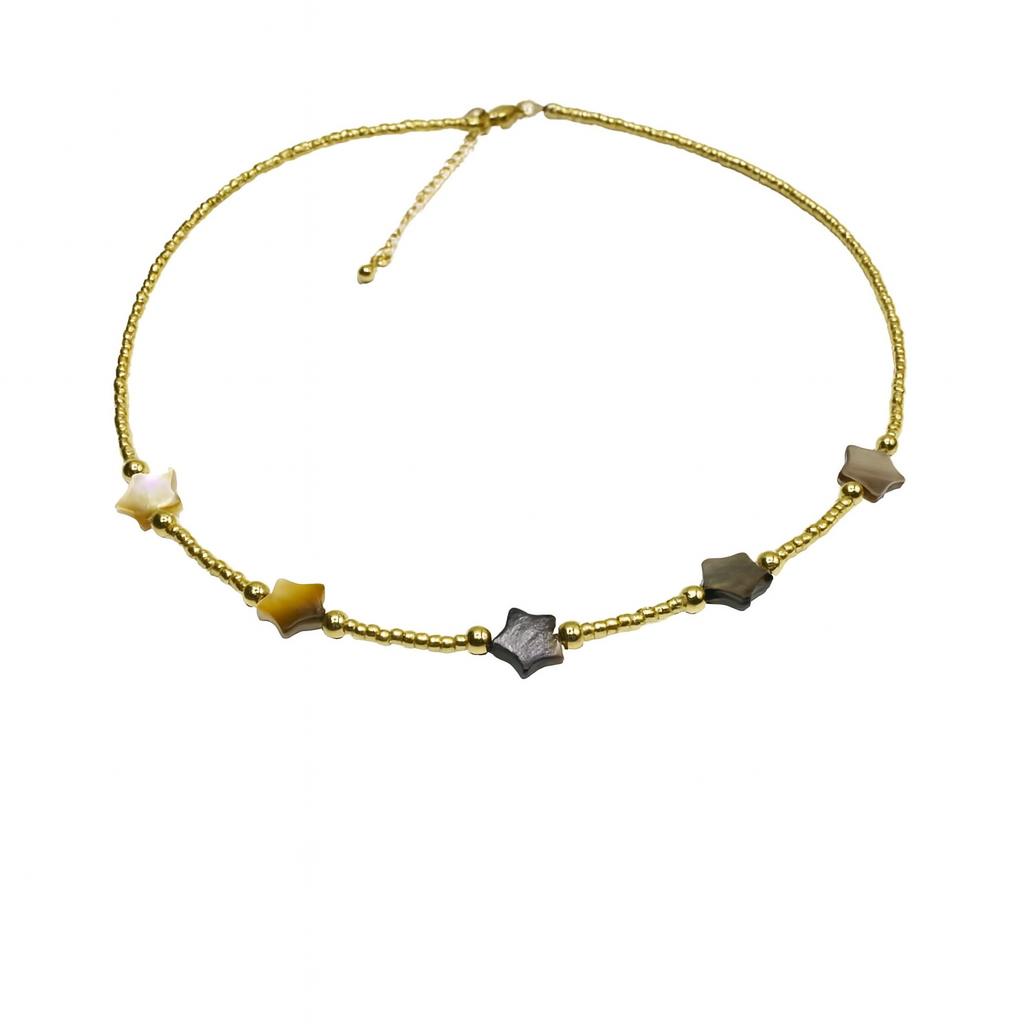 Gold and star necklace