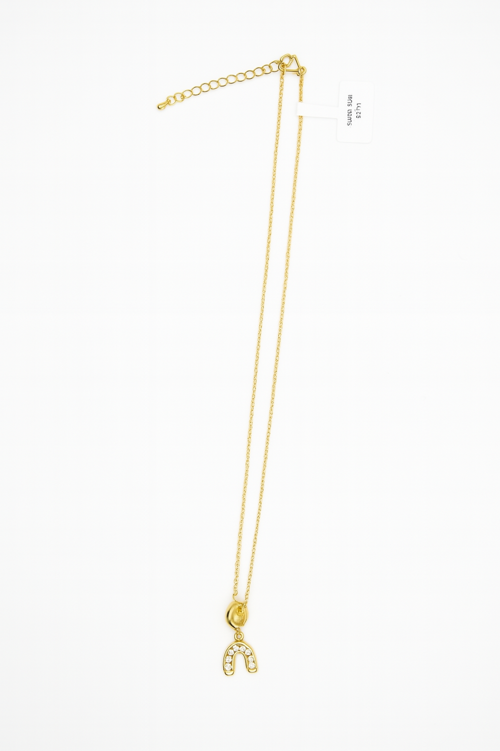 Gold horseshoe necklace