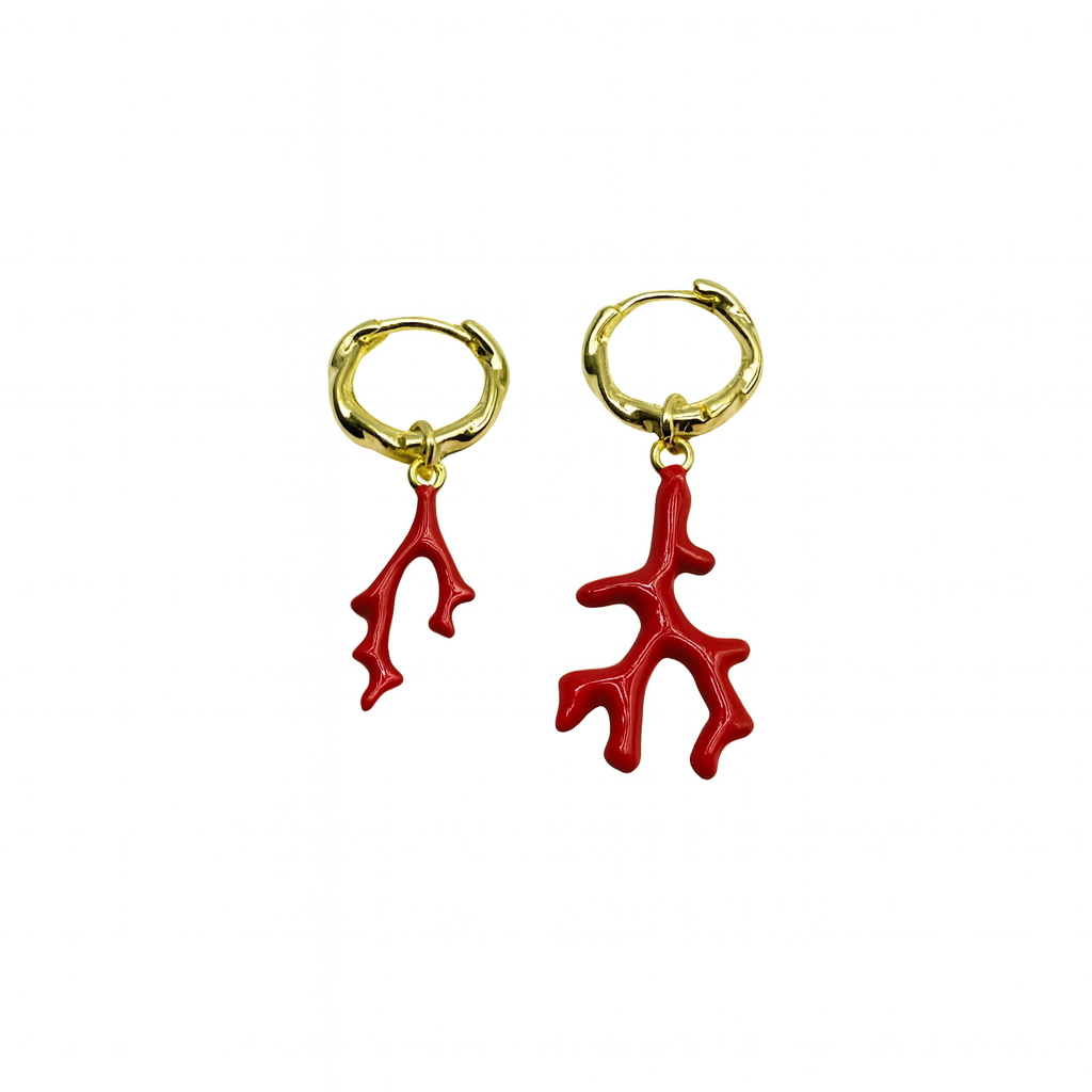 Coral earrings