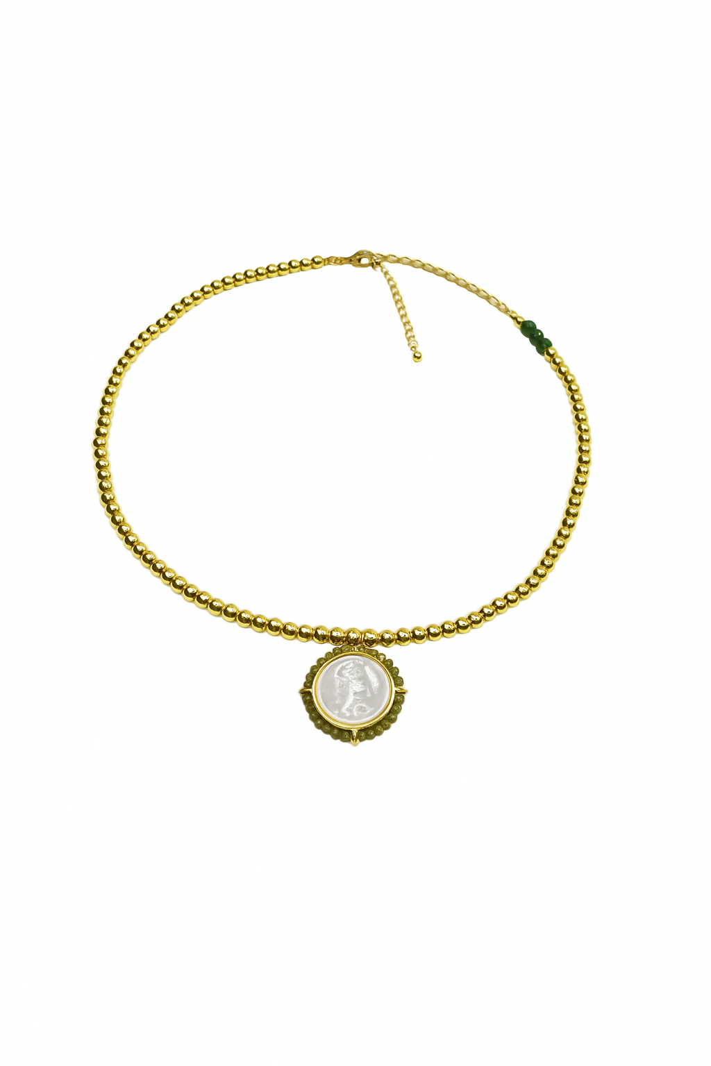 Virgen green necklace