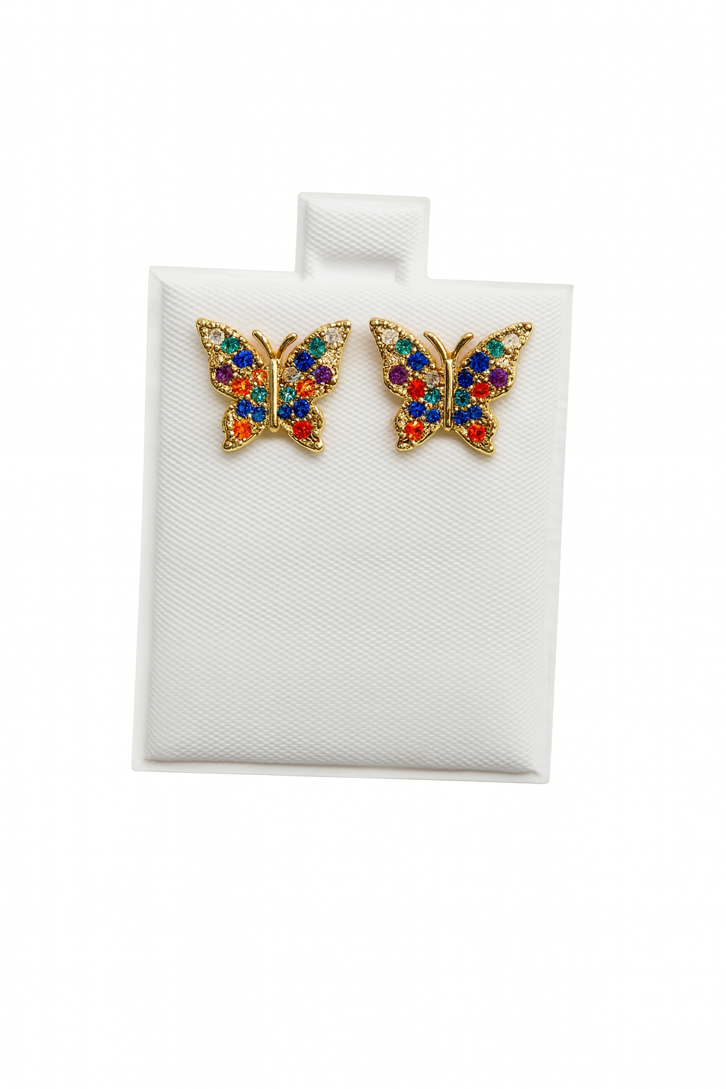 Color butterfly studs