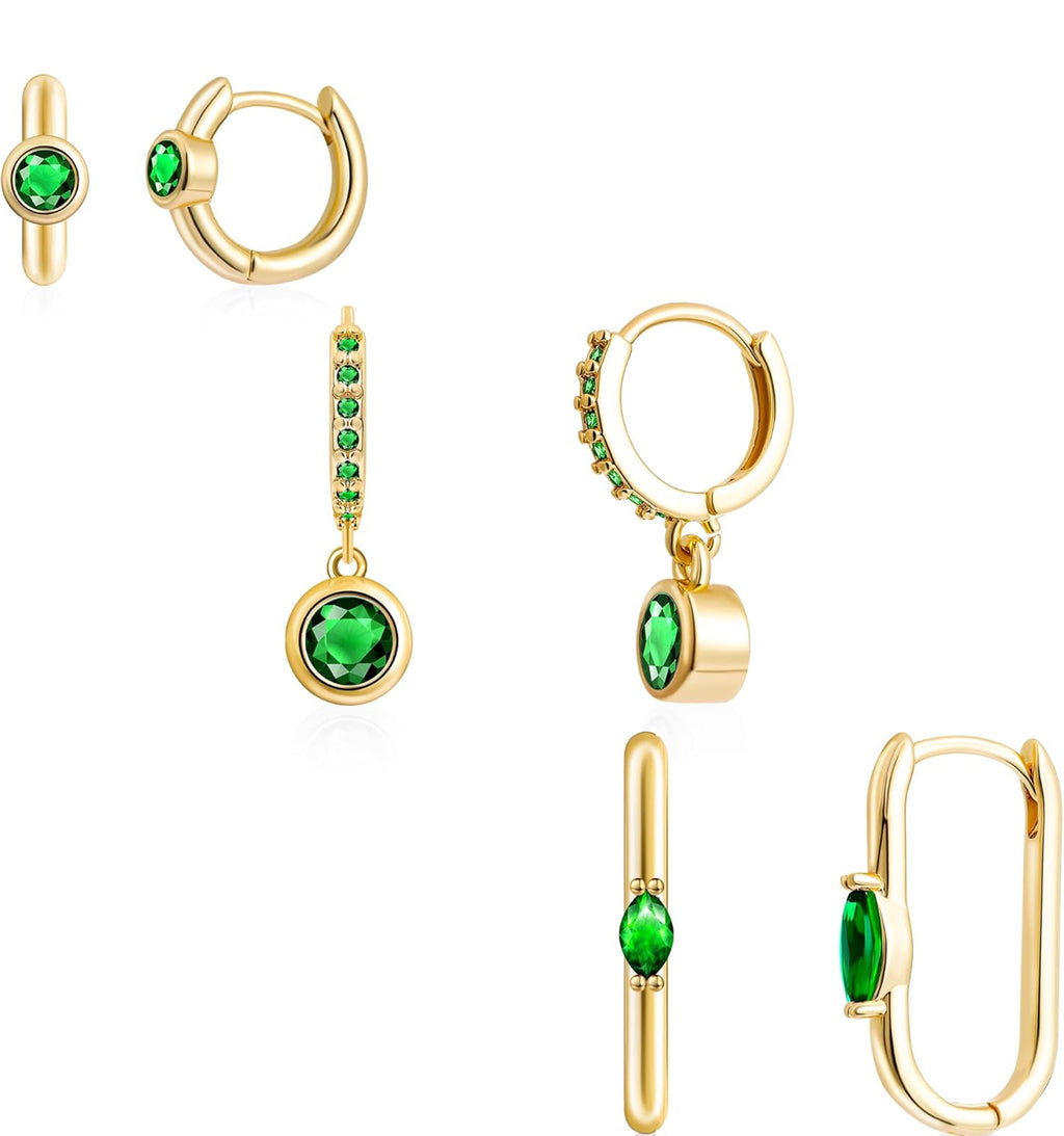Green set earrings