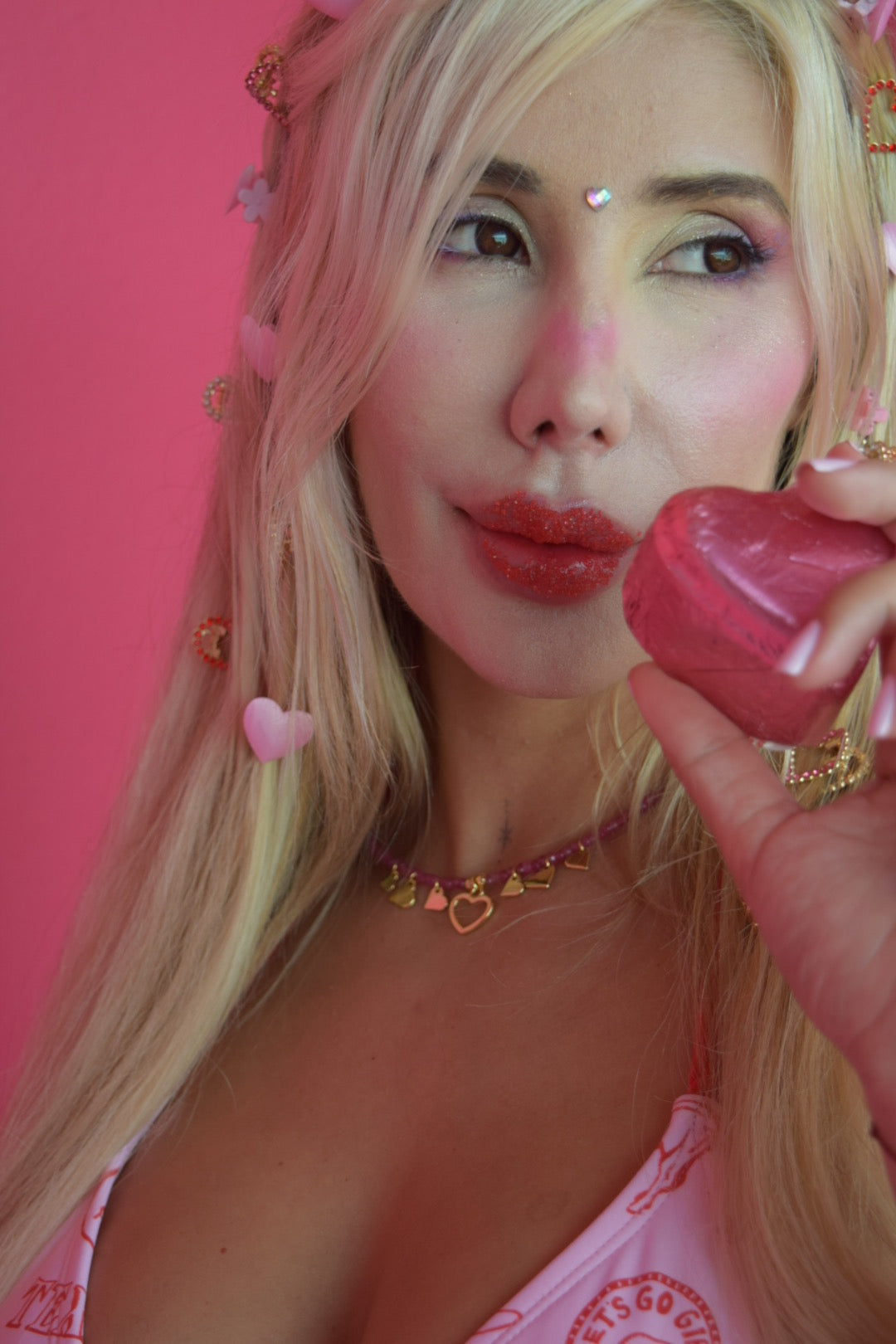 Mini Pink Heart necklace