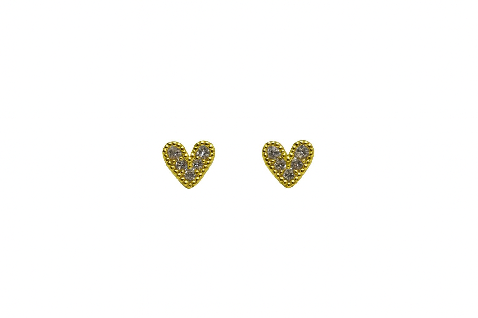 Mini hearts studs