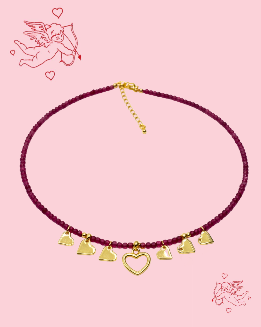 Mini Pink Heart necklace